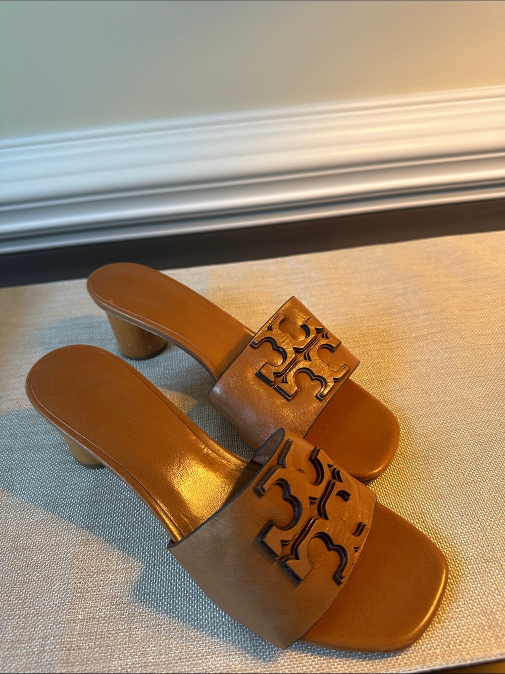Tory Burch Block Heel Slide Sandals